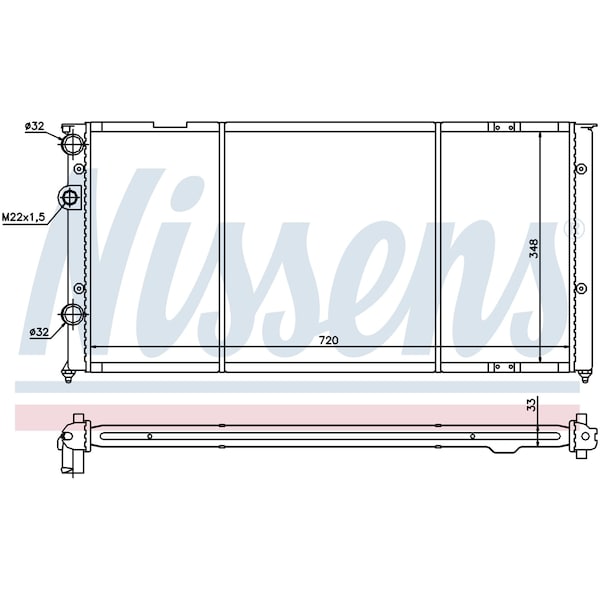 Nissen Nissens Radiator, 652491 652491 - main
